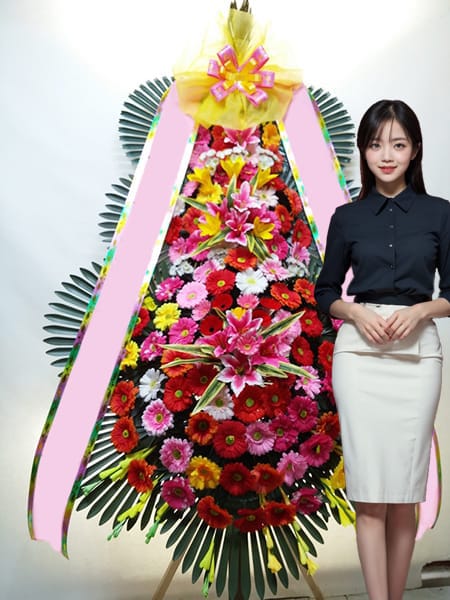 광명역사컨벤션웨딩홀 3단화환 고급형